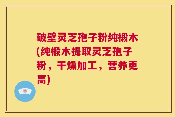 破壁灵芝孢子粉纯椴木(纯椴木提取灵芝孢子粉，干燥加工，营养更高)  第1张