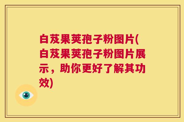 白芨果荚孢子粉图片(白芨果荚孢子粉图片展示,助你更好了解其功效) 第1张 白芨果荚孢子粉图片(白芨果荚孢子粉图片展示,助你更好了解其功效) 第1张