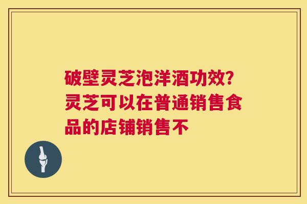 破壁灵芝泡洋酒功效?灵芝可以在普通销售食品的店铺销售不 第1张 破壁灵芝泡洋酒功效?灵芝可以在普通销售食品的店铺销售不 第1张