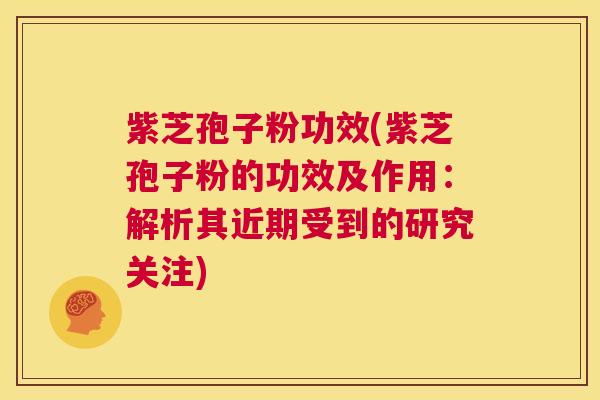 紫芝孢子粉功效(紫芝孢子粉的功效及作用:解析其近期受到的研究关注) 第1张 紫芝孢子粉功效(紫芝孢子粉的功效及作用:解析其近期受到的研究关注) 第1张
