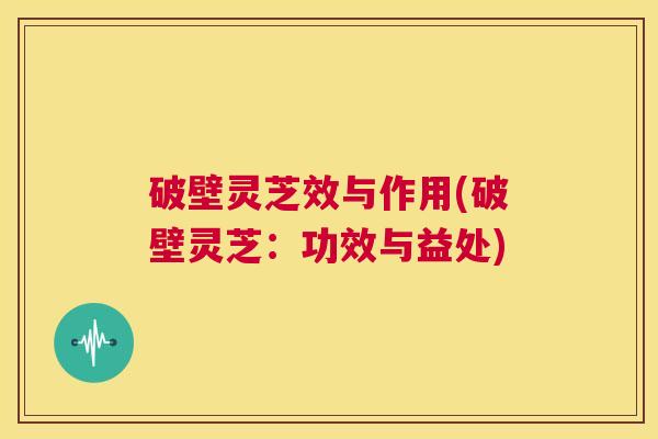 破壁灵芝效与作用(破壁灵芝:功效与益处) 第1张 破壁灵芝效与作用(破壁灵芝:功效与益处) 第1张