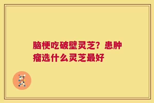 脑梗吃破壁灵芝?患肿瘤选什么灵芝最好 第1张 脑梗吃破壁灵芝?患肿瘤选什么灵芝最好 第1张