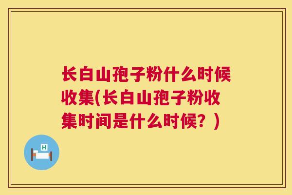 长白山孢子粉什么时候收集(长白山孢子粉收集时间是什么时候？)  第1张