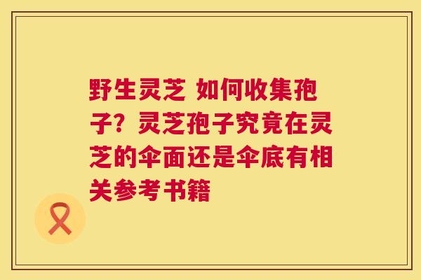 野生灵芝 如何收集孢子?灵芝孢子究竟在灵芝的伞面还是伞底有相关参考书籍 第1张 野生灵芝 如何收集孢子?灵芝孢子究竟在灵芝的伞面还是伞底有相关参考书籍 第1张