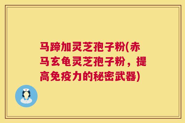 马蹄加灵芝孢子粉(赤马玄龟灵芝孢子粉,提高免疫力的秘密武器) 第1张 马蹄加灵芝孢子粉(赤马玄龟灵芝孢子粉,提高免疫力的秘密武器) 第1张