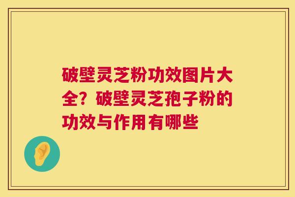 破壁灵芝粉功效图片大全?破壁灵芝孢子粉的功效与作用有哪些 第1张 破壁灵芝粉功效图片大全?破壁灵芝孢子粉的功效与作用有哪些 第1张