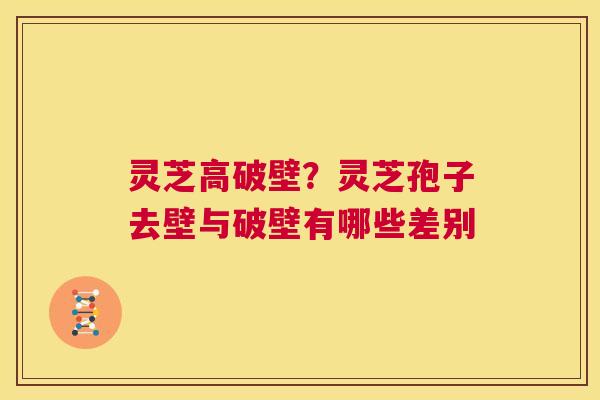 灵芝高破壁?灵芝孢子去壁与破壁有哪些差别 第1张 灵芝高破壁?灵芝孢子去壁与破壁有哪些差别 第1张