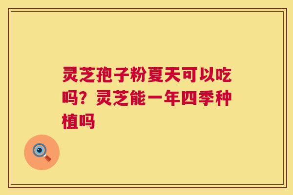 灵芝孢子粉夏天可以吃吗？灵芝能一年四季种植吗  第1张