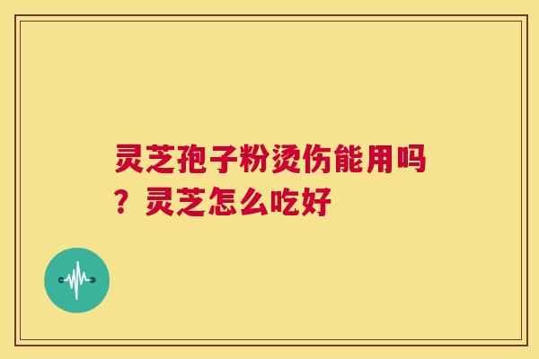 灵芝孢子粉烫伤能用吗?灵芝怎么吃好 第1张 灵芝孢子粉烫伤能用吗?灵芝怎么吃好 第1张