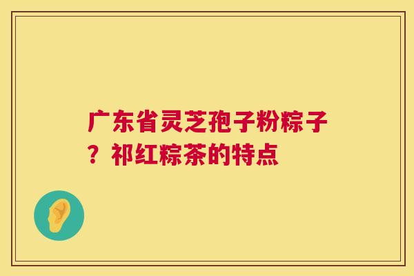 广东省灵芝孢子粉粽子?祁红粽茶的特点 第1张 广东省灵芝孢子粉粽子?祁红粽茶的特点 第1张