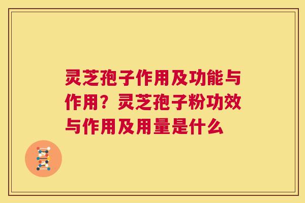 灵芝孢子作用及功能与作用？灵芝孢子粉功效与作用及用量是什么  第1张