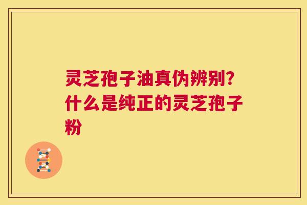 灵芝孢子油真伪辨别？什么是纯正的灵芝孢子粉  第1张