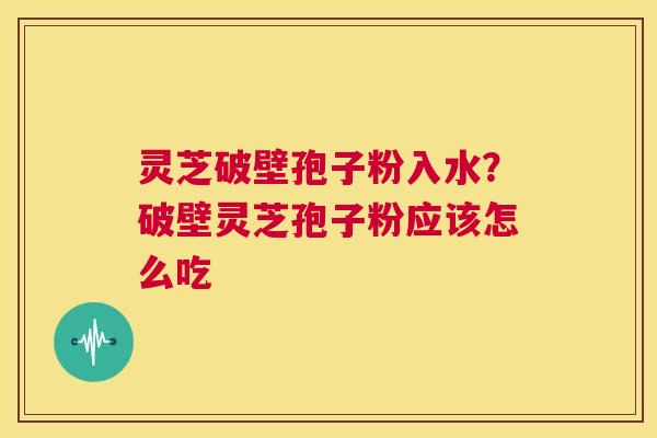 灵芝破壁孢子粉入水?破壁灵芝孢子粉应该怎么吃 第1张 灵芝破壁孢子粉入水?破壁灵芝孢子粉应该怎么吃 第1张