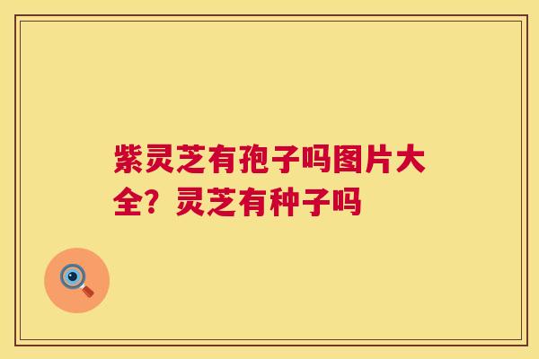 紫灵芝有孢子吗图片大全?灵芝有种子吗 第1张 紫灵芝有孢子吗图片大全?灵芝有种子吗 第1张