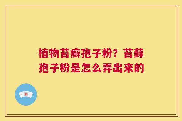 植物苔癣孢子粉?苔藓孢子粉是怎么弄出来的 第1张 植物苔癣孢子粉?苔藓孢子粉是怎么弄出来的 第1张