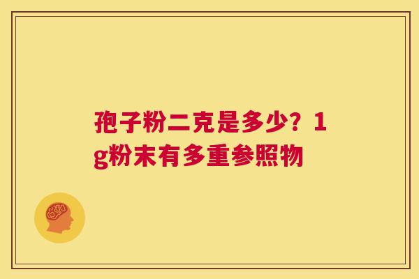 孢子粉二克是多少？1g粉末有多重参照物  第1张