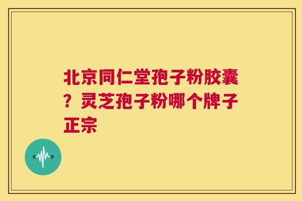 北京同仁堂孢子粉胶囊？灵芝孢子粉哪个牌子正宗  第1张
