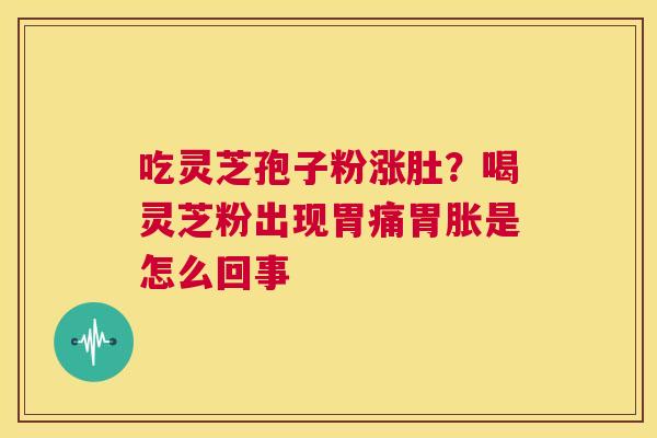 吃灵芝孢子粉涨肚?喝灵芝粉出现胃痛胃胀是怎么回事 第1张 吃灵芝孢子粉涨肚?喝灵芝粉出现胃痛胃胀是怎么回事 第1张