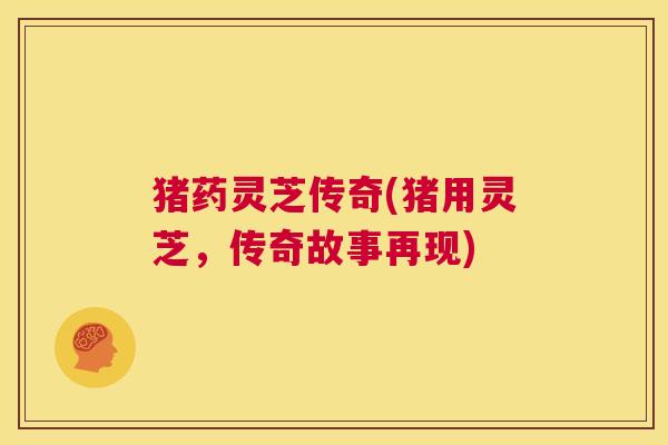 猪药灵芝传奇(猪用灵芝,传奇故事再现) 第1张 猪药灵芝传奇(猪用灵芝,传奇故事再现) 第1张