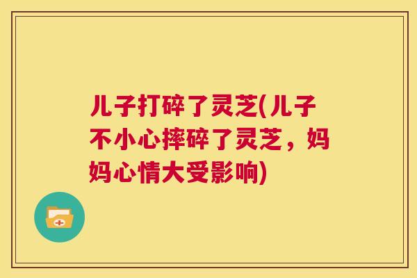 儿子打碎了灵芝(儿子不小心摔碎了灵芝,妈妈心情大受影响) 第1张 儿子打碎了灵芝(儿子不小心摔碎了灵芝,妈妈心情大受影响) 第1张