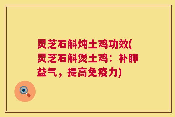 灵芝石斛炖土鸡功效(灵芝石斛煲土鸡：补肺益气，提高免疫力)  第1张