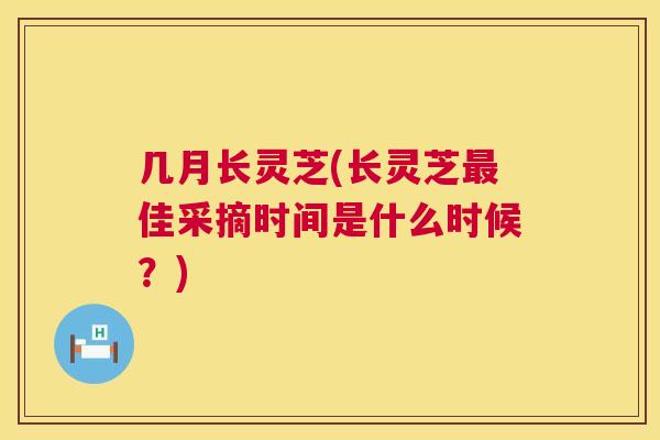 几月长灵芝(长灵芝最佳采摘时间是什么时候？)  第1张