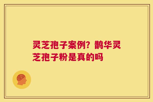 灵芝孢子案例？鹊华灵芝孢子粉是真的吗  第1张