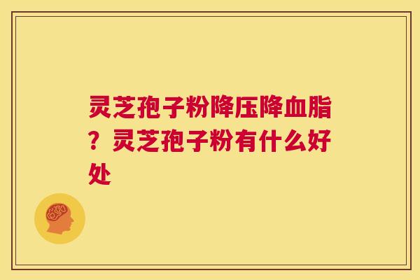 灵芝孢子粉降压降血脂?灵芝孢子粉有什么好处 第1张 灵芝孢子粉降压降血脂?灵芝孢子粉有什么好处 第1张