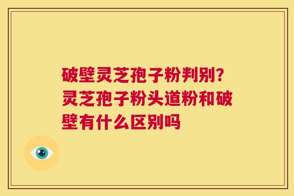 破壁灵芝孢子粉判别?灵芝孢子粉头道粉和破壁有什么区别吗 第1张 破壁灵芝孢子粉判别?灵芝孢子粉头道粉和破壁有什么区别吗 第1张