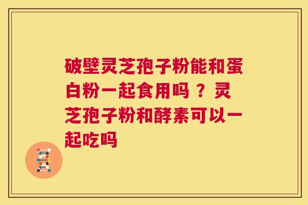 破壁灵芝孢子粉能和蛋白粉一起食用吗 ?灵芝孢子粉和酵素可以一起吃吗 第1张 破壁灵芝孢子粉能和蛋白粉一起食用吗 ?灵芝孢子粉和酵素可以一起吃吗 第1张