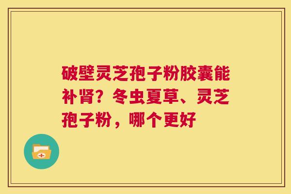 破壁灵芝孢子粉胶囊能补肾?冬虫夏草、灵芝孢子粉,哪个更好 第1张 破壁灵芝孢子粉胶囊能补肾?冬虫夏草、灵芝孢子粉,哪个更好 第1张