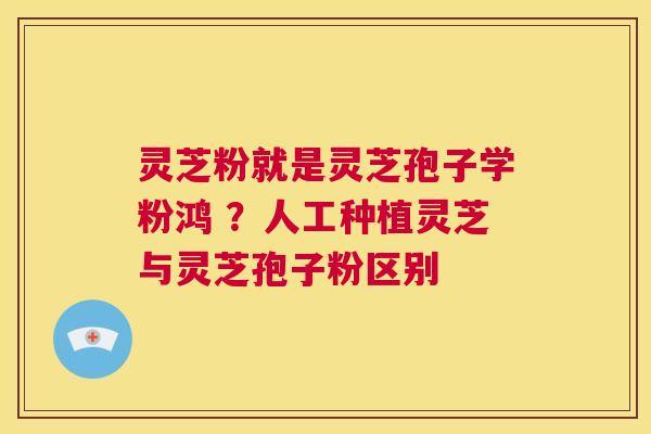灵芝粉就是灵芝孢子学粉鸿 ？人工种植灵芝与灵芝孢子粉区别  第1张
