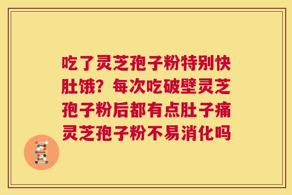 吃了灵芝孢子粉特别快肚饿?每次吃破壁灵芝孢子粉后都有点肚子痛灵芝孢子粉不易消化吗 第1张 吃了灵芝孢子粉特别快肚饿?每次吃破壁灵芝孢子粉后都有点肚子痛灵芝孢子粉不易消化吗 第1张
