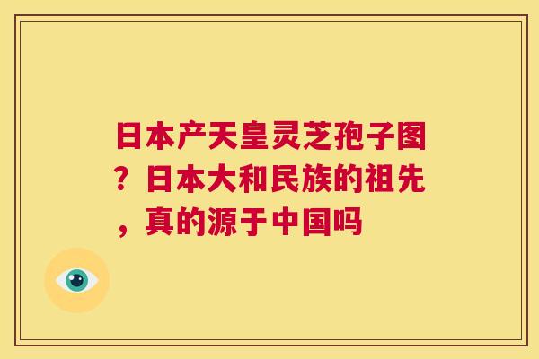 日本产天皇灵芝孢子图?日本大和民族的祖先,真的源于中国吗 第1张 日本产天皇灵芝孢子图?日本大和民族的祖先,真的源于中国吗 第1张