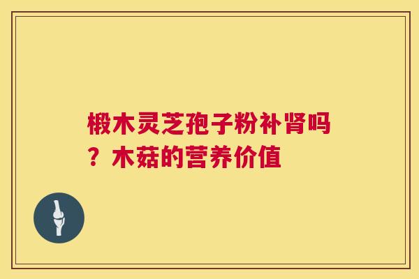 椴木灵芝孢子粉补肾吗?木菇的营养价值 第1张 椴木灵芝孢子粉补肾吗?木菇的营养价值 第1张