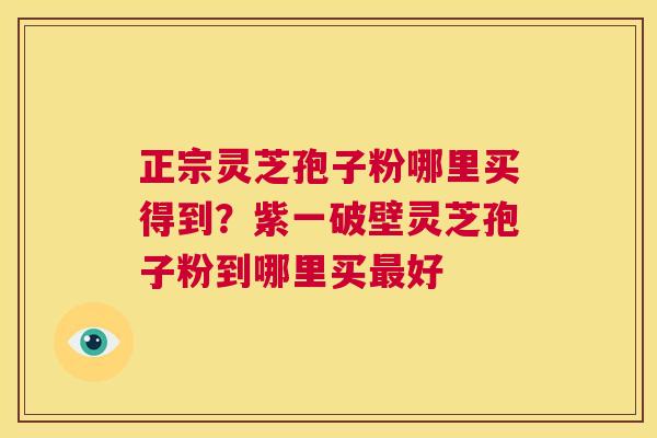 正宗灵芝孢子粉哪里买得到?紫一破壁灵芝孢子粉到哪里买最好 第1张 正宗灵芝孢子粉哪里买得到?紫一破壁灵芝孢子粉到哪里买最好 第1张