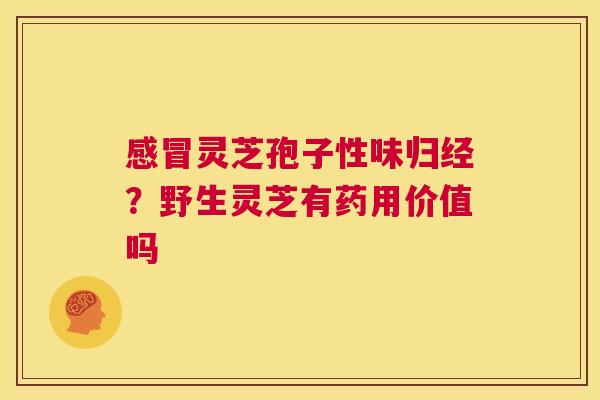 感冒灵芝孢子性味归经？野生灵芝有药用价值吗  第1张