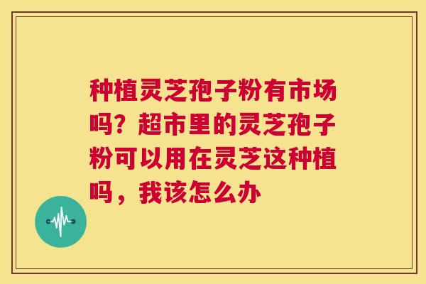 种植灵芝孢子粉有市场吗?超市里的灵芝孢子粉可以用在灵芝这种植吗,我该怎么办 第1张 种植灵芝孢子粉有市场吗?超市里的灵芝孢子粉可以用在灵芝这种植吗,我该怎么办 第1张