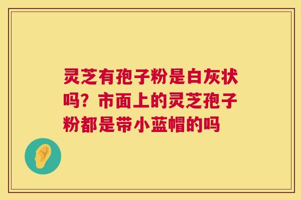 灵芝有孢子粉是白灰状吗?市面上的灵芝孢子粉都是带小蓝帽的吗 第1张 灵芝有孢子粉是白灰状吗?市面上的灵芝孢子粉都是带小蓝帽的吗 第1张