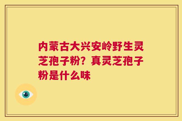内蒙古大兴安岭野生灵芝孢子粉?真灵芝孢子粉是什么味 第1张 内蒙古大兴安岭野生灵芝孢子粉?真灵芝孢子粉是什么味 第1张