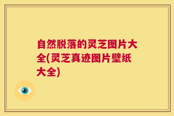 自然脱落的灵芝图片大全(灵芝真迹图片壁纸大全)  第1张