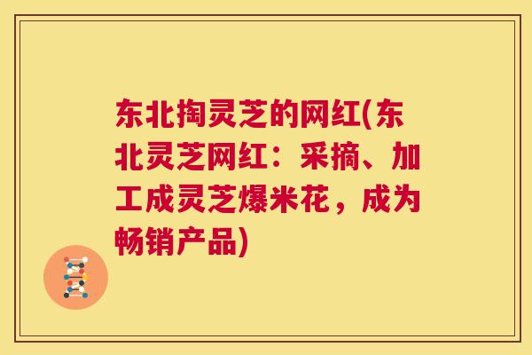 东北掏灵芝的网红(东北灵芝网红：采摘、加工成灵芝爆米花，成为畅销产品)  第1张