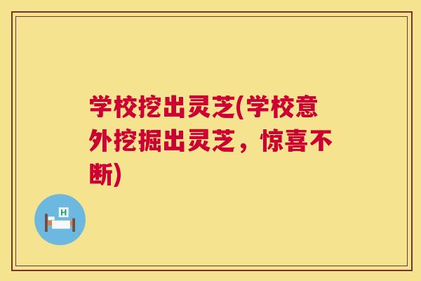 学校挖出灵芝(学校意外挖掘出灵芝，惊喜不断)  第1张
