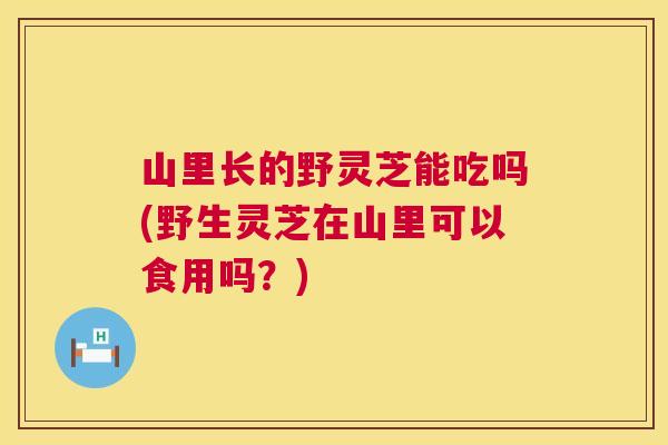 山里长的野灵芝能吃吗(野生灵芝在山里可以食用吗？)  第1张