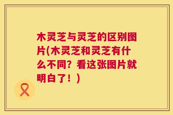 木灵芝与灵芝的区别图片(木灵芝和灵芝有什么不同?看这张图片就明白了!) 第1张 木灵芝与灵芝的区别图片(木灵芝和灵芝有什么不同?看这张图片就明白了!) 第1张