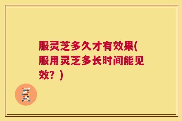 服灵芝多久才有效果(服用灵芝多长时间能见效?) 第1张 服灵芝多久才有效果(服用灵芝多长时间能见效?) 第1张