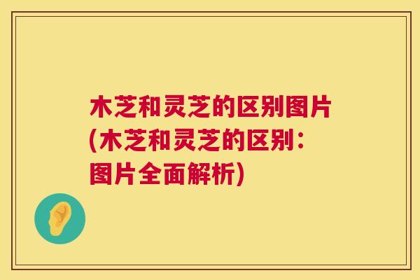 木芝和灵芝的区别图片(木芝和灵芝的区别:图片全面解析) 第1张 木芝和灵芝的区别图片(木芝和灵芝的区别:图片全面解析) 第1张