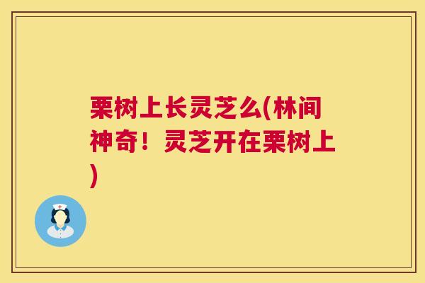 栗树上长灵芝么(林间神奇!灵芝开在栗树上) 第1张 栗树上长灵芝么(林间神奇!灵芝开在栗树上) 第1张