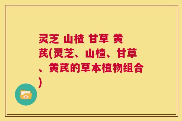 灵芝 山楂 甘草 黄芪(灵芝、山楂、甘草、黄芪的草本植物组合)  第1张