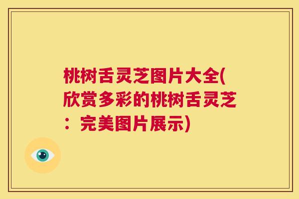 桃树舌灵芝图片大全(欣赏多彩的桃树舌灵芝:完美图片展示) 第1张 桃树舌灵芝图片大全(欣赏多彩的桃树舌灵芝:完美图片展示) 第1张